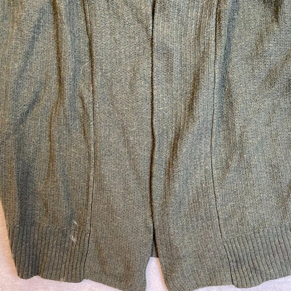 Gap Women's Cardigan Sweater M Olive Green Open Wool Blend - Picture 8 of 11